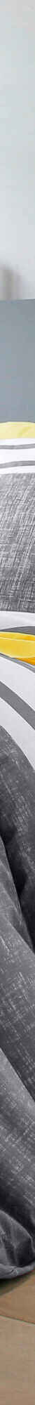 Linge de lit Nathalie coton (gris / jaune) Linge de lit Nathalie coton (gris / jaune)
